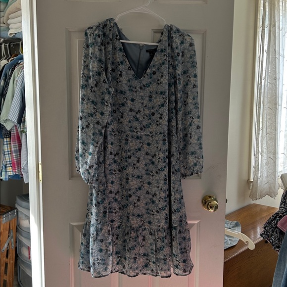Ann Taylor Factory Blue Floral Dress - Picture 1 of 2